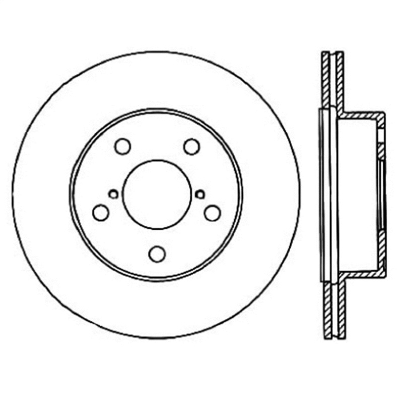 StopTech Power Slot 05-07 STi Rear Right Slotted Rotor thumbnail 2
