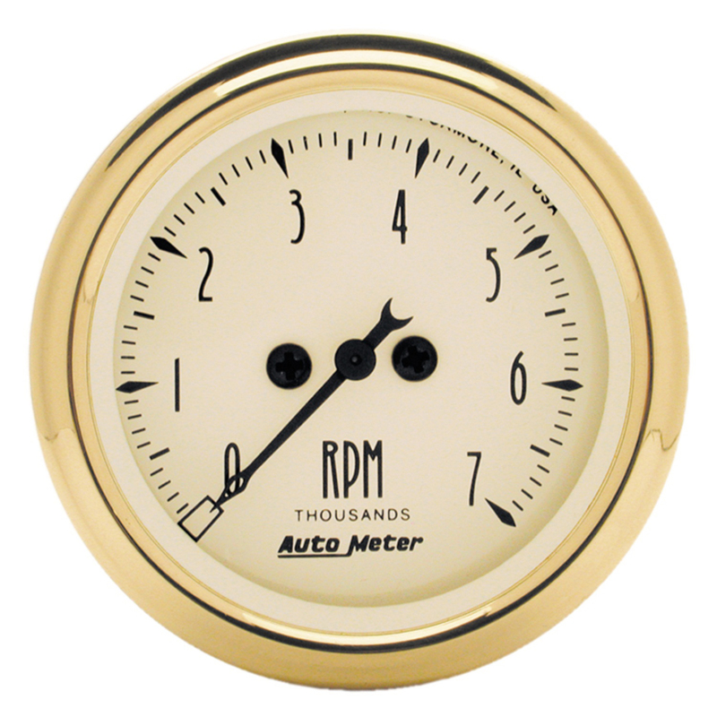 AutoMeter Gauge Tachometer 2-1/16in. 7K RPM In-Dash Golden Oldies thumbnail 5