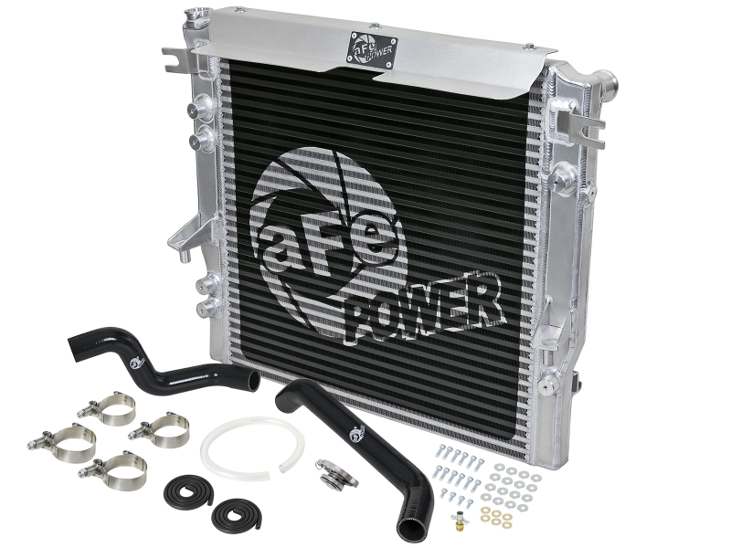 aFe BladeRunner GT Series Bar and Plate Radiator w/ Black Hoses 07-11 Jeep Wrangler (JK) V6 3.8L thumbnail 2