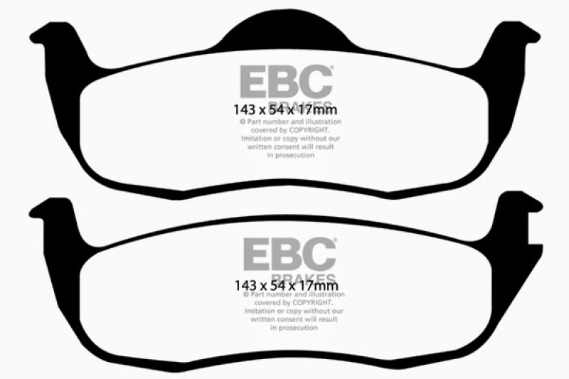 EBC 05-10 Jeep Commander 3.7 Extra Duty Rear Brake Pads thumbnail 3