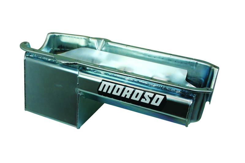 Moroso Pre-80 Chevrolet SBC/Dart Little M Power Pouch Wet Sump 7qt 8.25in Steel Oil Pan - Black thumbnail 5