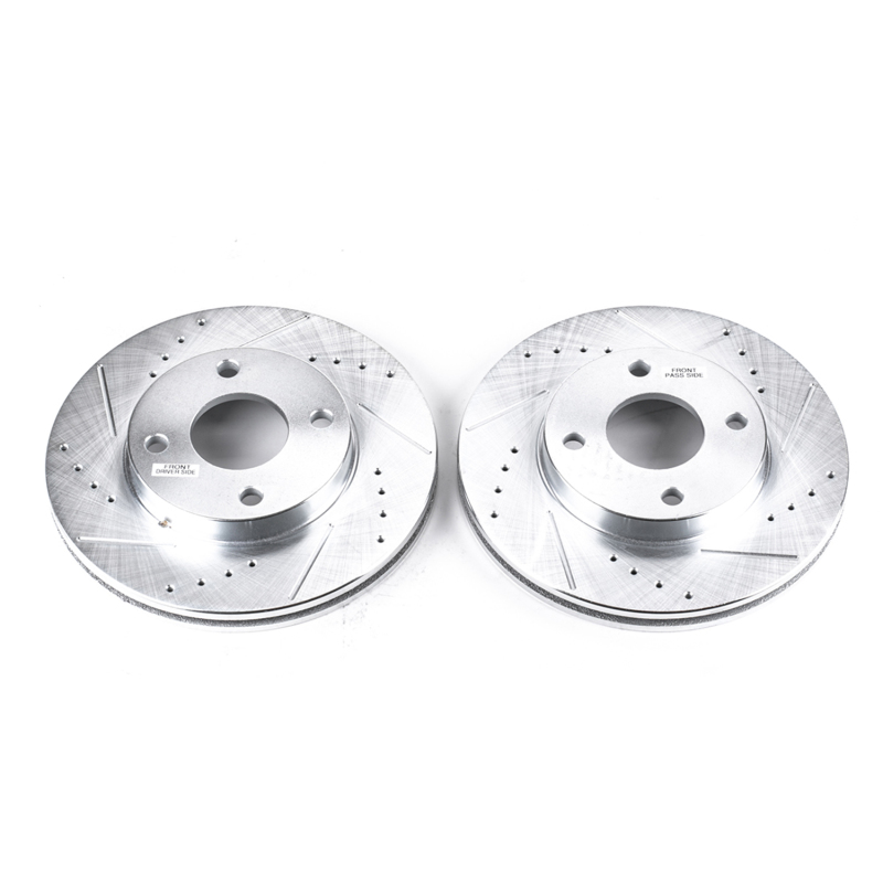 Power Stop 00-04 Ford Focus Front Evolution Drilled & Slotted Rotors - Pair thumbnail 2