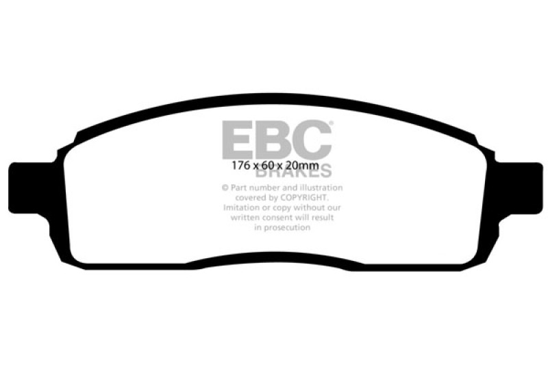 EBC 04 Ford F150 4.2 (2WD) 6 Lug Greenstuff Front Brake Pads thumbnail 3
