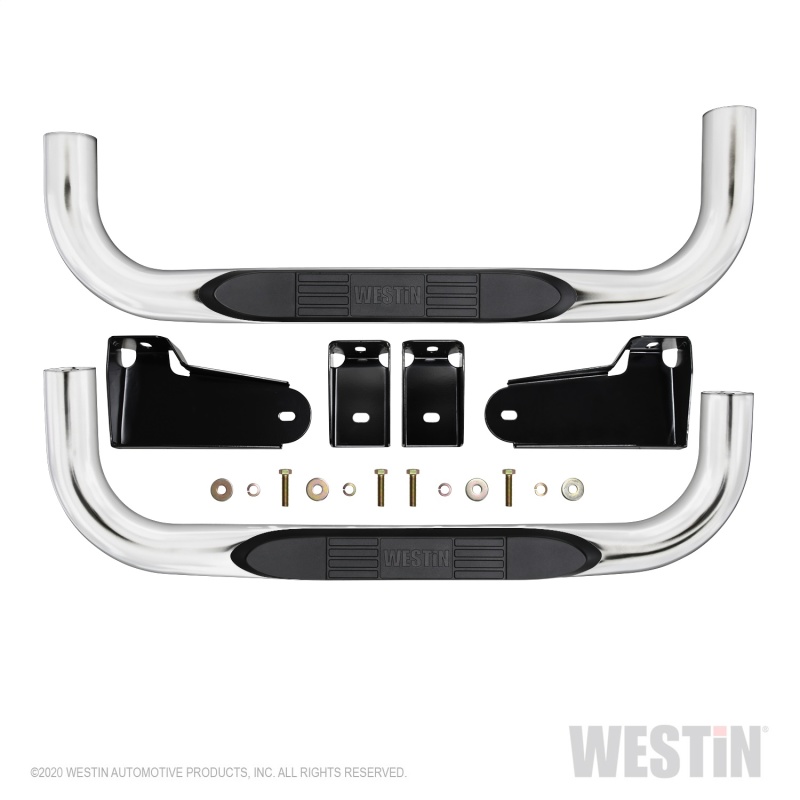 Westin 19-20 Chevy/GMC Silverado/Sierra 1500 Regular Cab E-Series 3 Nerf Step Bars - Stainless Steel thumbnail 6
