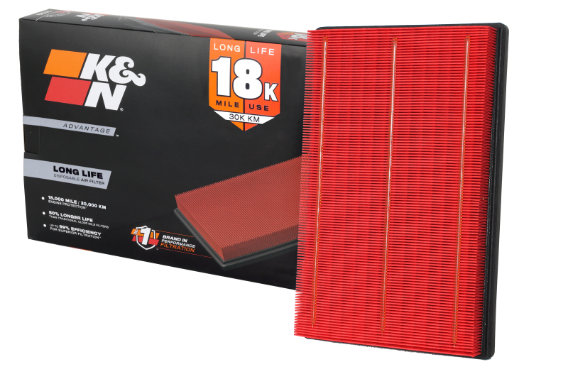 K&N Dodge Ram 1500/2500/3500 3.7/4.7/5.7L 02-24 Advantage Air Filter thumbnail 2