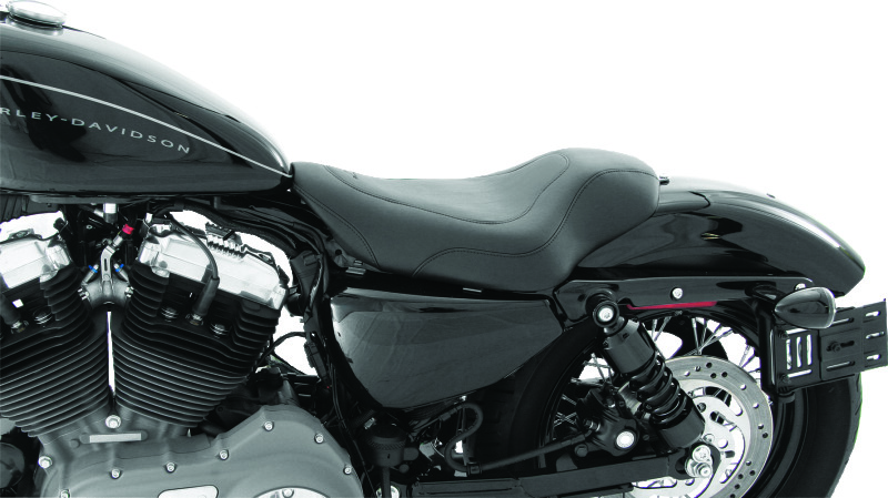 Mustang 04-21 Harley Sportster 3.3 GAL Tripper Solo Seat - Black