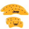 MGP 4 Caliper Covers Engraved Front JEEP Engraved Rear JEEP Grill logo Yellow finish black ch thumbnail 8