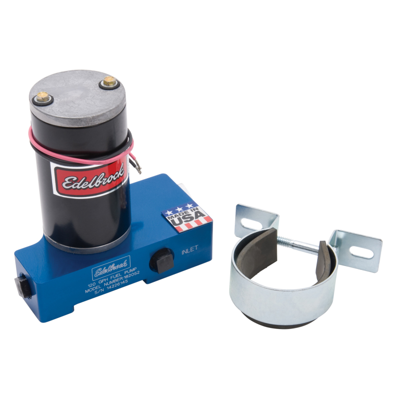 Edelbrock Fuel Pump Electric Quiet-Flo Carbureted 120GPH 3/8In In 3/8In Out 120 GPH Blue thumbnail 2