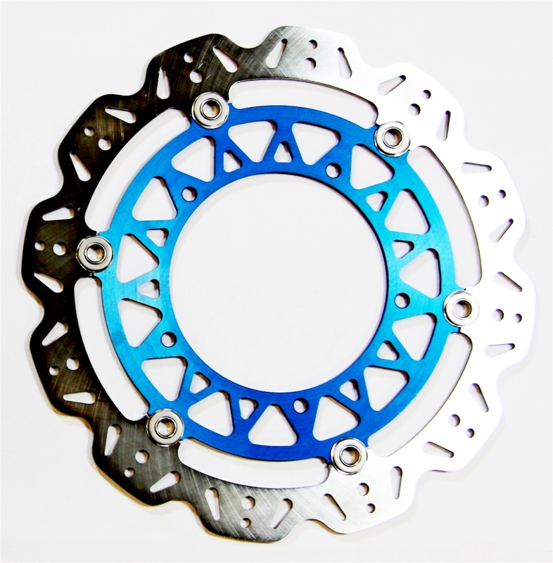 EBC 07-08 Yamaha YZF-R1 6 piston Caliper Front Left/Right Vee Floating Blue Rotor