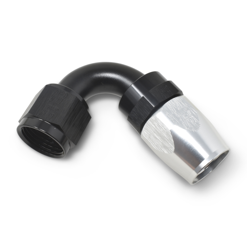 Russell Performance -12 AN Black/Silver 120 Degree Tight Radius Full Flow Swivel Hose End thumbnail 6