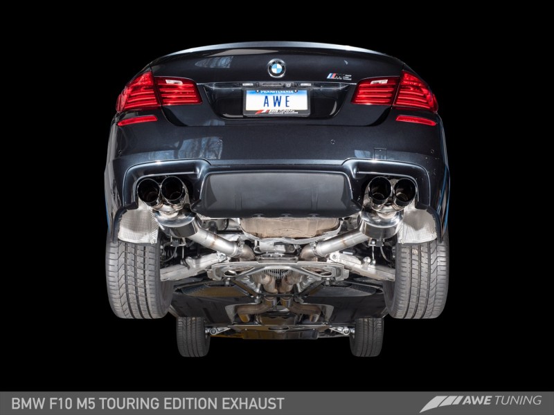AWE Tuning BMW F10 M5 Touring Edition Axle-Back Exhaust Diamond Black Tips thumbnail 7
