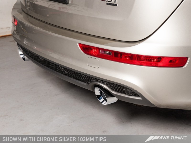 AWE Tuning Audi 8R Q5 3.2L Non-Resonated Exhaust System (Downpipe-Back) - Polished Silver Tips thumbnail 6