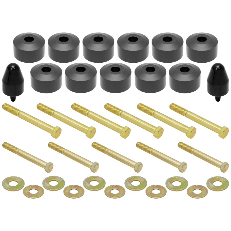 RockJock TJ/LJ/YJ Body Lift Kit 1in Lift w/ Hardware