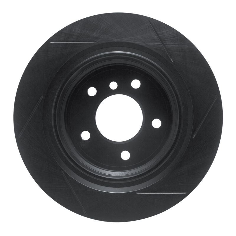 R1 95-99 BMW M3 E36 Rear Right Slotted Black Brake Rotor