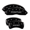 MGP 4 Caliper Covers Engraved Front Pontiac Engraved Rear GXP Black finish silver ch thumbnail 8