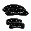 MGP 4 Caliper Covers Engraved Front & Rear Acura Black finish silver ch thumbnail 8