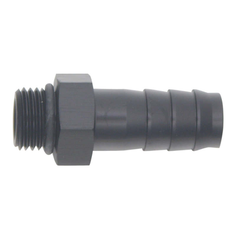 DeatschWerks 6AN ORB Male to 1/2in Male Triple Barb Fitting (Incl O-Ring) - Anodized Matte Black thumbnail 2
