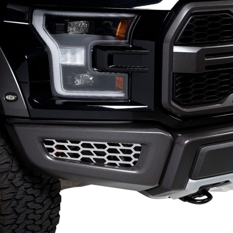 Putco 18-20 Ford F-150 Raptor - Hex Shield - Polished SS Bumper Grille Inserts thumbnail 2