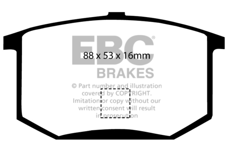 EBC 75-80 Lotus Esprit 2.0 Redstuff Rear Brake Pads thumbnail 5