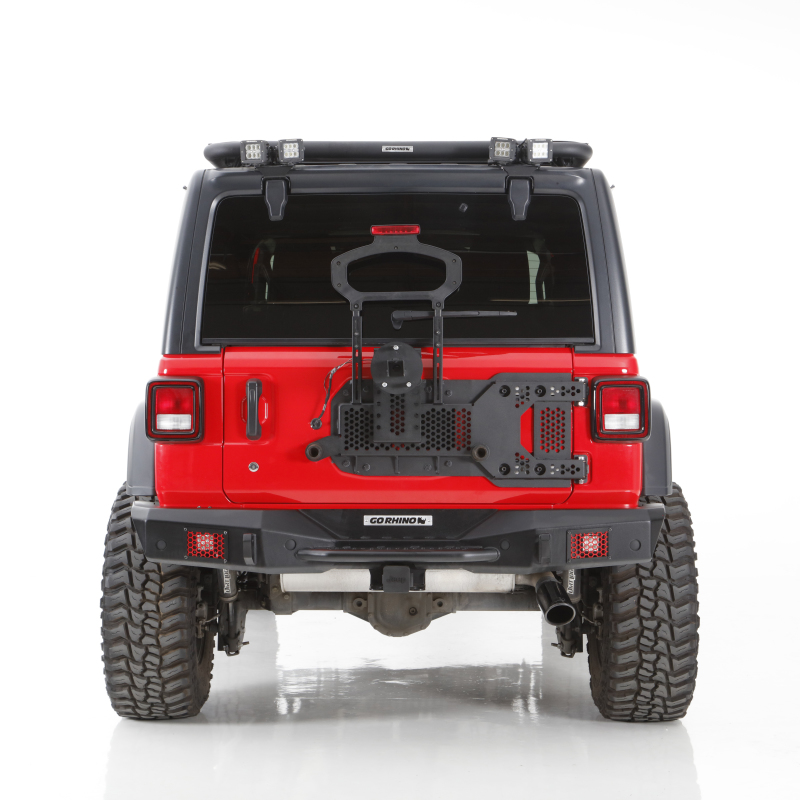 Go Rhino 08-22 Jeep Wrangler JL/JLU Body Mount Spare Tire Carrier - Tex. Blk thumbnail 6