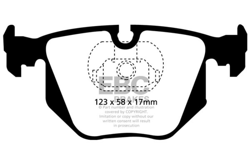 EBC 01-07 BMW M3 3.2 (E46) Ultimax2 Rear Brake Pads thumbnail 4