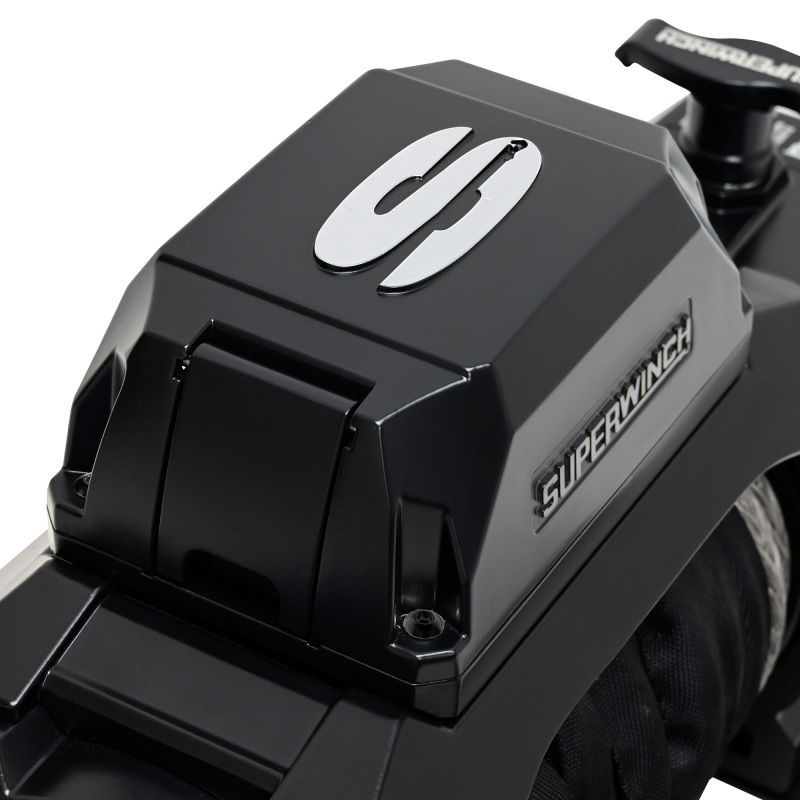 Superwinch 12000 LBS 12V DC 3/8in x 80ft Synthetic Rope SX12SR Winch - Semi Gloss Black