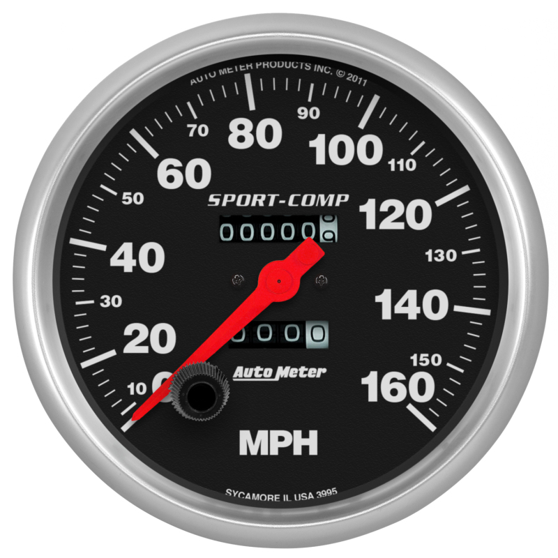 AutoMeter Gauge Speedometer 5in. 160MPH Mechanical Sport-Comp thumbnail 4