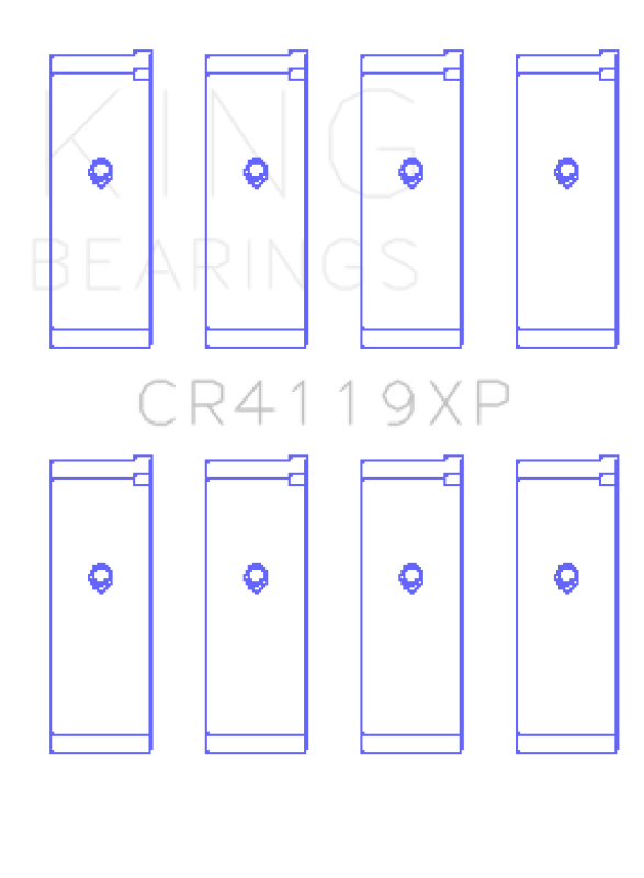 King Mitsubishi 4G91/4G92/4G93 16V XP - Series Performance Rod Bearing Set - Size STD thumbnail 9