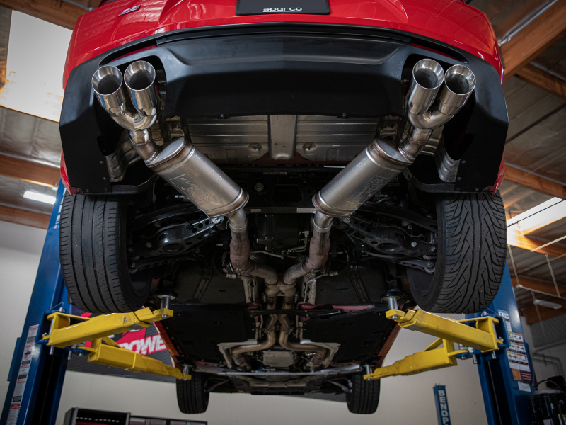 aFe POWER MACH Force-Xp 3in Axle-Back Exhaust 16-20 Chevrolet Camaro SS V8 6.2L w/Mufflers - Black thumbnail 5
