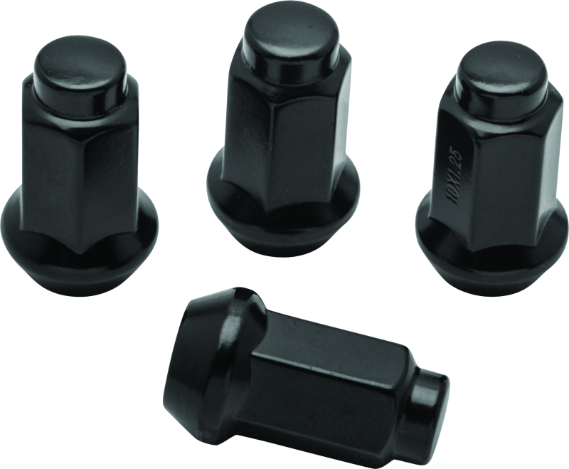 Quadboss Lug Nuts 608930 Nuts, 10mm x 1.25 RH, Steel, Black, Set of 4 thumbnail 3