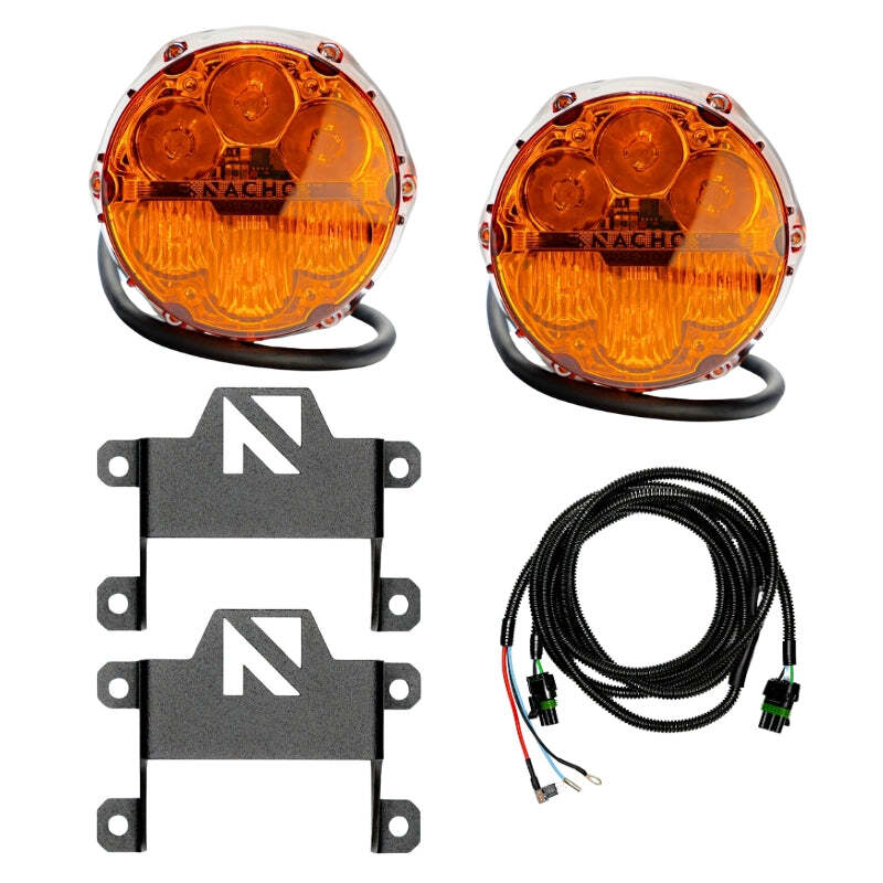 Nacho Lighting Ford Bronco Nacho SAE Only Plug N Play Fog Light Kit - Amber