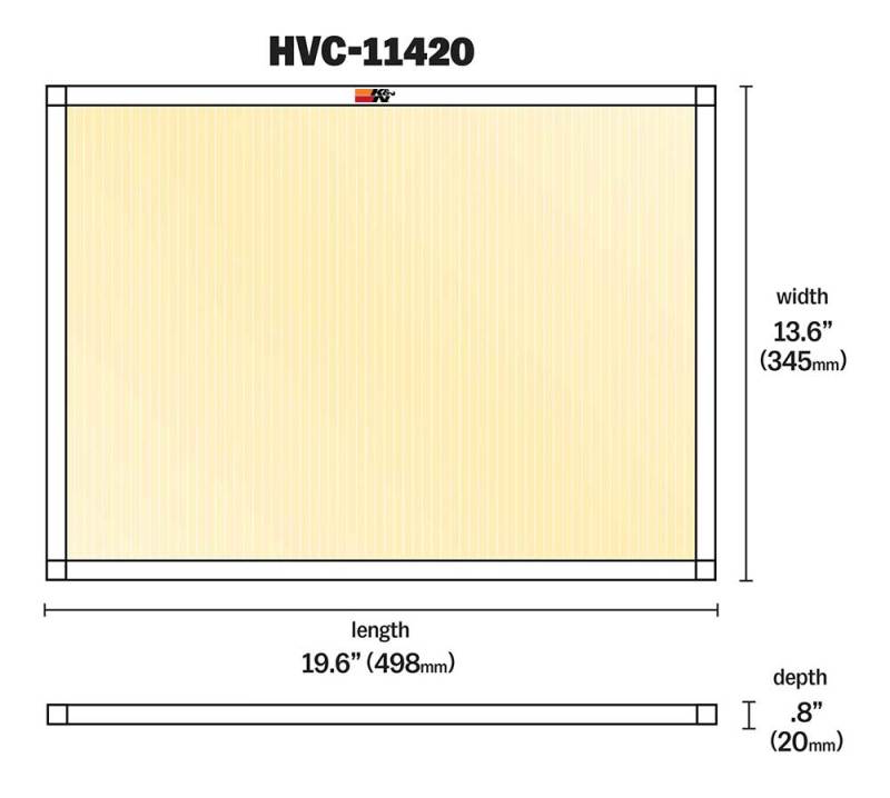 K&N HVAC Filter - 14 x 20 x 1 thumbnail 5