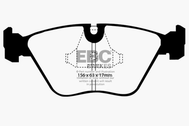 EBC 89-91 Audi 200 2.2 Turbo (ATE) Yellowstuff Front Brake Pads thumbnail 5