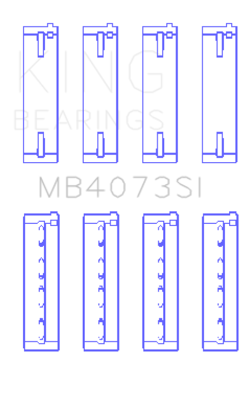 King Engine Bearings Audi Acz/Aah/Ack. Aej/Asn (Size +0.25mm) Main Bearing Set thumbnail 4
