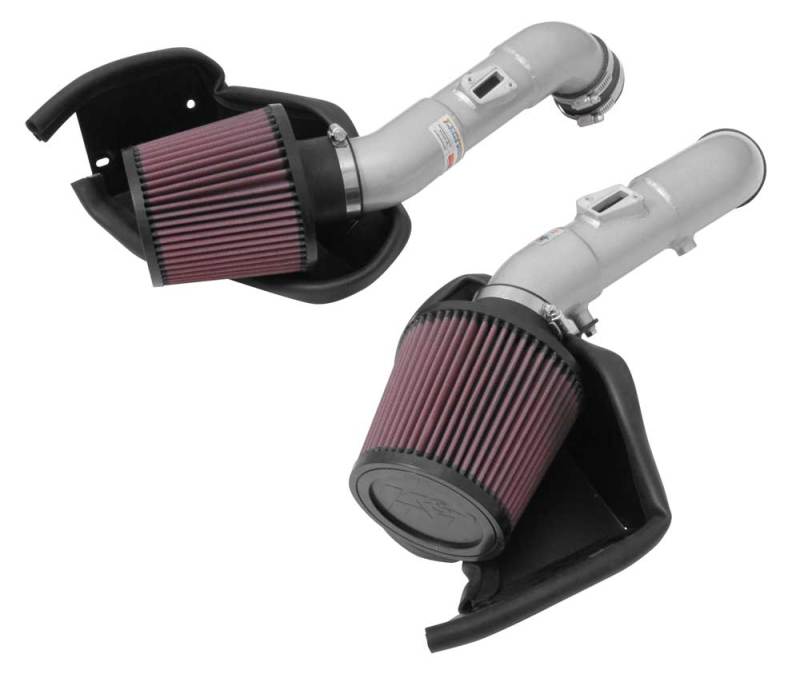 K&N 14-15 Infiniti Q50 3.7L V6 Dual Silver Typhoon Short Ram Intakes thumbnail 5