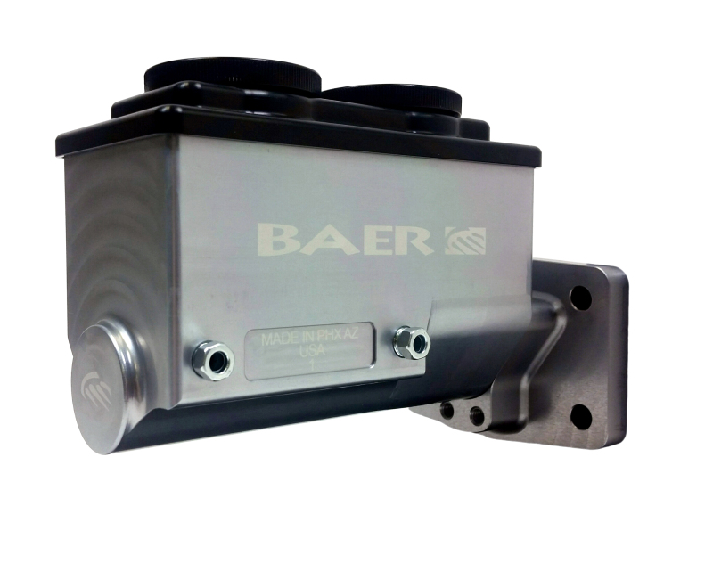 Baer Brakes Mopar 1-1/8in Bore Remaster 4-Bolt Left Port Master Cylinder Assembly - Gray