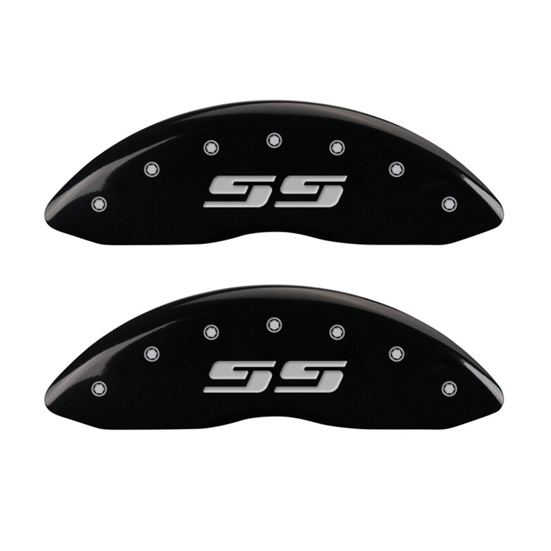 MGP 2 Caliper Covers Eng Front Silverado SS Black Finish Sil Char 2008 Chevy Silverado 1500 thumbnail 2