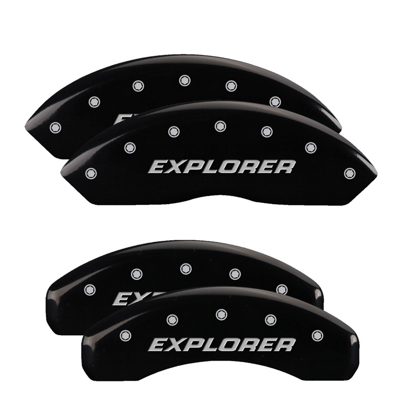 MGP 4 Caliper Covers Engraved Front & Rear Explorer/2011 Black Finish Silver Char 2010 Ford Explorer thumbnail 7