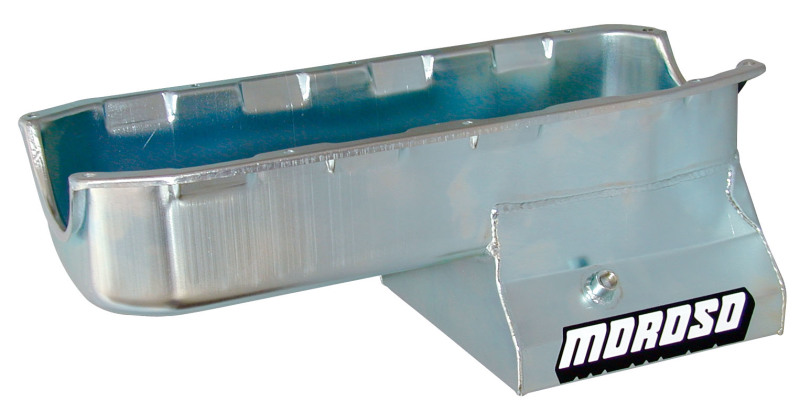 Moroso Pre-85 Chevrolet Small Block (w/Driver Side Dipstick) Wet Sump 7qt 8.25in Steel Oil Pan - Blk thumbnail 6