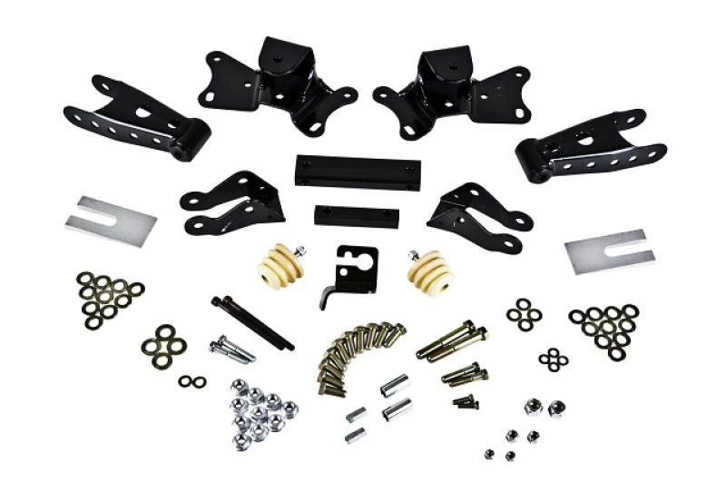 4" Drop Leaf Spring Shackle & Hanger Kit (Front Hanger/Rear Shackle)
SHACKLE & HANGER KIT | 4 INCH DROP - 6907