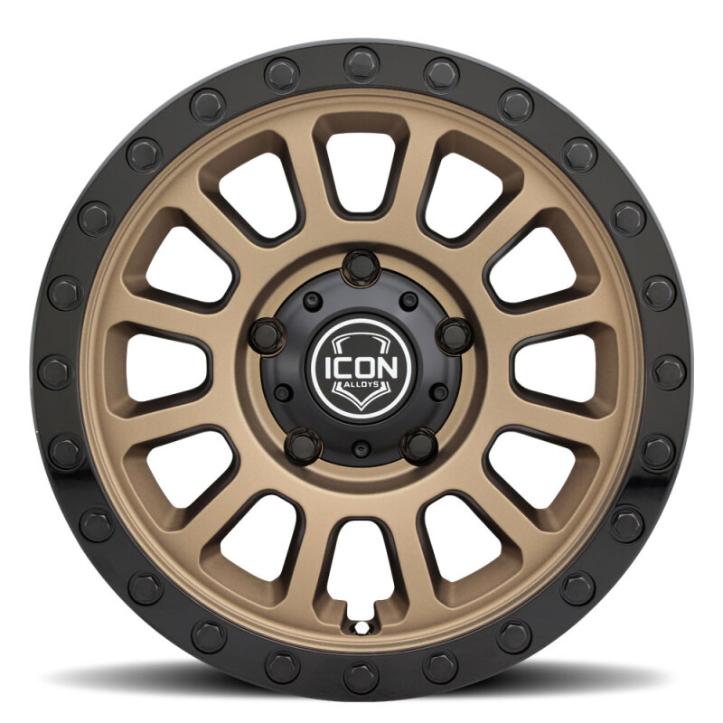 ICON Hulse 18x9 / 5x150 / 25mm / 6in BS Satin Bronze w/ Gloss Black Lip