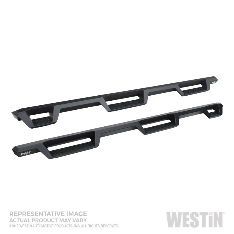 Westin 19-20 GM 1500 DC 6.5ft bed (Excludes LD/Limited) HDX Drop W2W Nerf Step Bars - Textured Black thumbnail 7