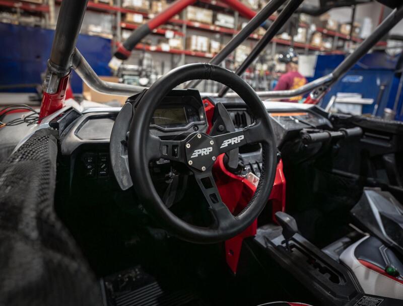 PRP Deep Dish Leather Steering Wheel - Black