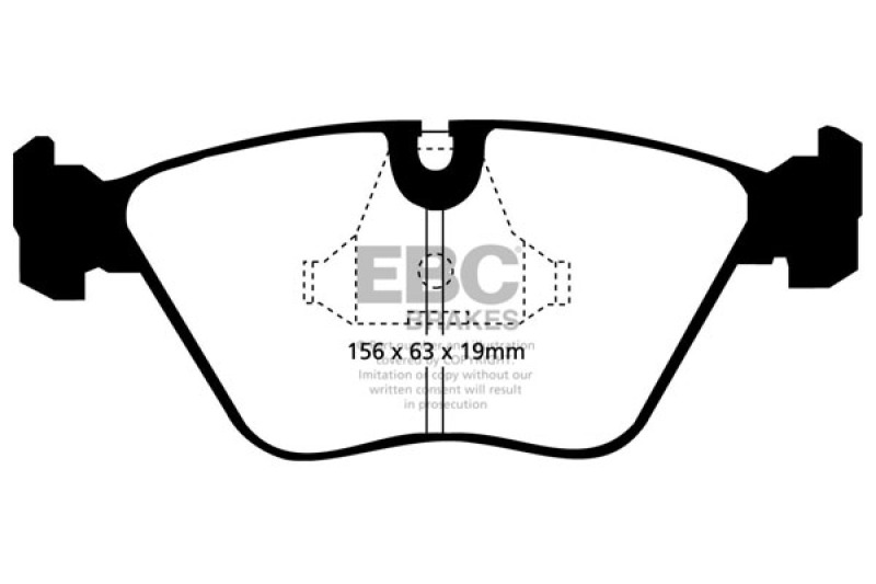 EBC 92-95 BMW M3 3.0 (E36) Redstuff Front Brake Pads thumbnail 4