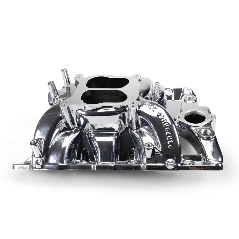 Edelbrock Performer RPM Intake Manifolds 7156-CP Manifold, RPM, Dual Plane, Aluminum, Chrome Plasma Coat, Square/Spread Bore, Pontiac, 326-455, Each thumbnail 9