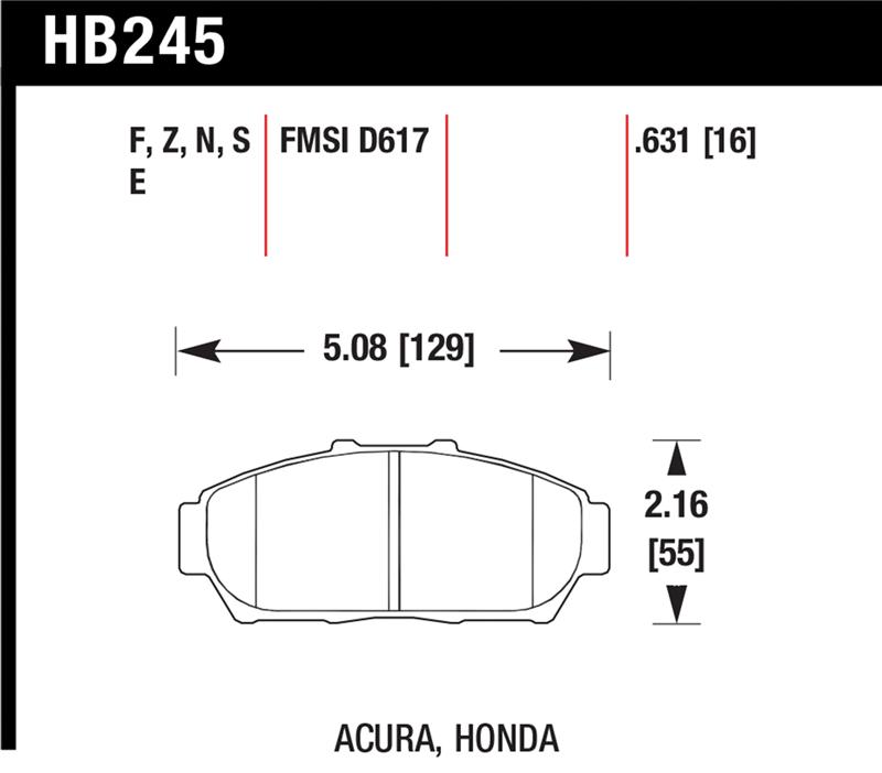 HAWK HPS Brake Pad Sets