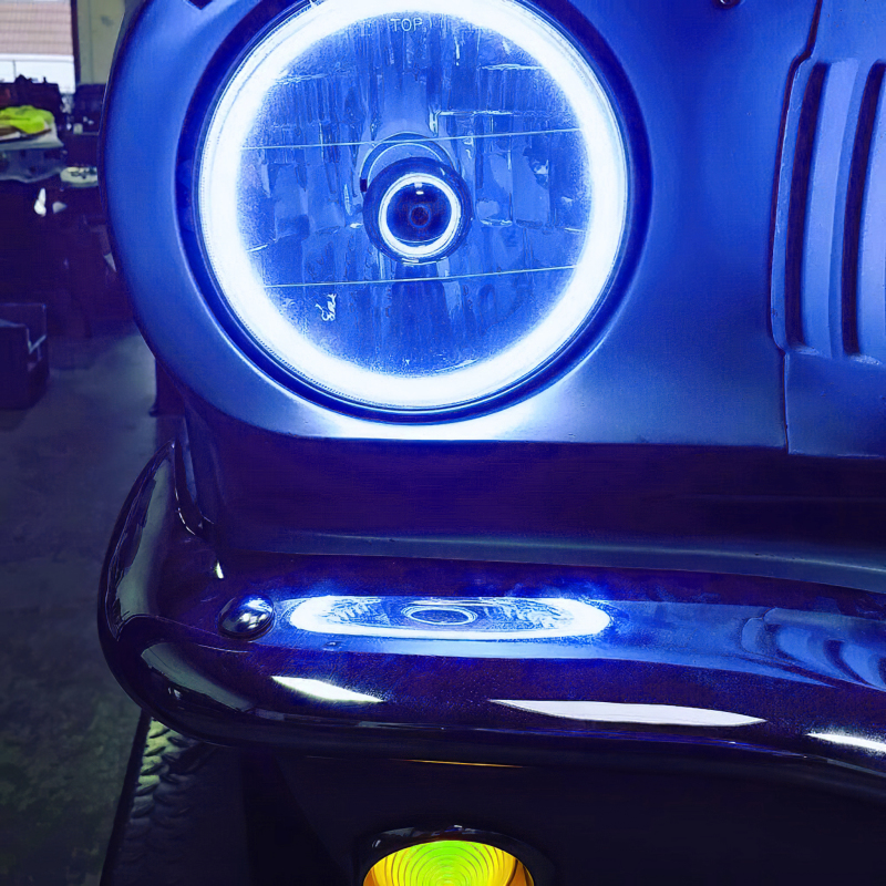 Oracle Pre-Installed Lights 7 IN. Sealed Beam - Blue Halo thumbnail 3