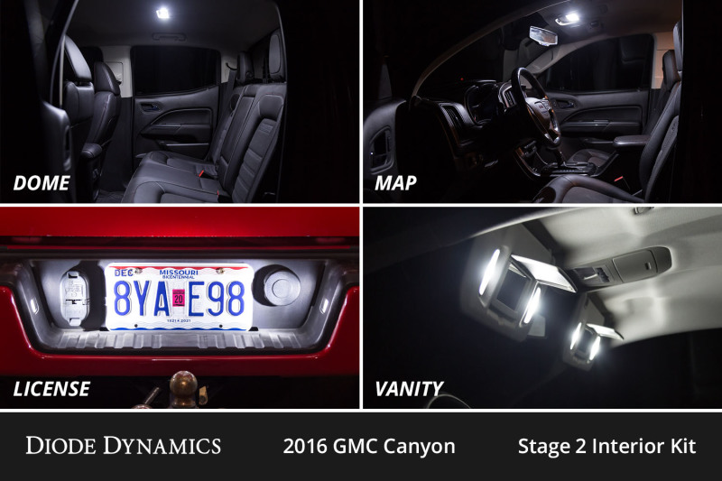 Diode Dynamics 15-22 GMC Canyon Interior LED Kit Cool White Stage 1 thumbnail 9