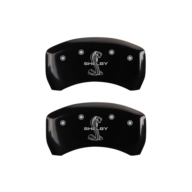MGP Rear set 2 Caliper Covers Engraved Rear Tiffany Snake Black finish silver ch thumbnail 3