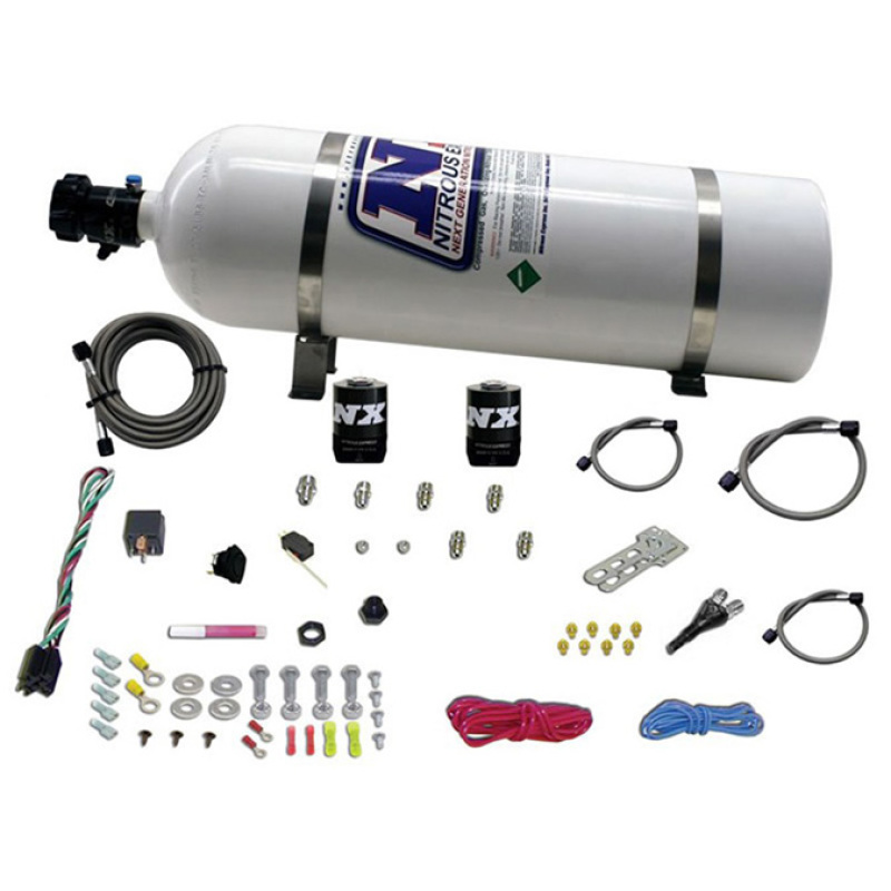 Nitrous Express Shark SHO 400 HP Single Nozzle Nitrous Kit w/15lb Bottle